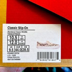 Vans skull white slip on